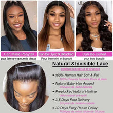Load image into Gallery viewer, 13X4 Hd Lace Frontal Wig 30 Inch Straight Lace Front Wig Brazilian Transparent Straight Lace Front Human Hair Wigs For Women - Shop &amp; Buy
