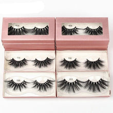 Load image into Gallery viewer, 25mm Eyelashes 10/20/100 Pairs 25mm 3D Mink Lashes Makeup Long 5D Real Mink Eyelashes In Bulk Thick Fake Lashes - Shop &amp; Buy
