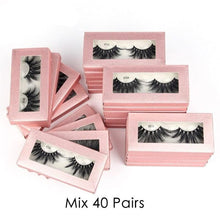 Load image into Gallery viewer, 25mm Eyelashes 10/20/100 Pairs 25mm 3D Mink Lashes Makeup Long 5D Real Mink Eyelashes In Bulk Thick Fake Lashes - Shop &amp; Buy
