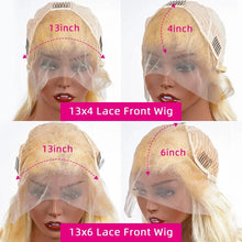 Load image into Gallery viewer, 30 Inch Blonde Lace Frontal Wigs 13x4 13x6 Hd Transparent Lace Front Human Hair Wig - Shop &amp; Buy
