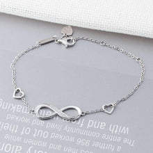 Load image into Gallery viewer, 925 Sterling Silver Bracelets for Women Infinity Bracelet with Cubic Zirconia 8 Shape Chain Bracelet Jewelry Gift - Shop &amp; Buy
