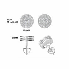 Load image into Gallery viewer, Aretes Para Hombre 14K Gold Plated 925 Sterling Silver Iced out Moissanite Round Screw Back Stud Earrings - Shop &amp; Buy

