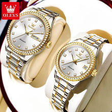 Load image into Gallery viewer, Automatic Watch for Couple Luxury Diamond Gold Wristwatch Stainless steel Mechanical Self-Winding His and Hers Watches Set - Shop &amp; Buy
