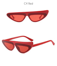 Load image into Gallery viewer, Cat Eye Sunglasses Women Brand Designer 90s Retro Vintage Modern Cateye Frame Narrow Asymmetry Sun Glasses - Shop &amp; Buy
