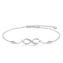 Load image into Gallery viewer, Classic Style Silver Color Anklets for Women Infinity Anklets Cubic Zirconia Ankle on Leg Barefoot Chain Jewelry - Shop &amp; Buy
