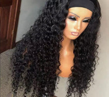 Load image into Gallery viewer, Deep Wave Headband Wigs Human Hair Wig Grip Headband Nicelight Brazilian Curly Headband Wigs Glueless Remy Fit All Size Head - Shop &amp; Buy
