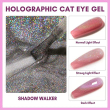 Load image into Gallery viewer, Gel Nail Polish Universal Rainbow 9D Sparkly Cat Eye Gel 10ml Holographic Glitter Polish with Magnet Stick Soak Off UV/LED - Shop &amp; Buy
