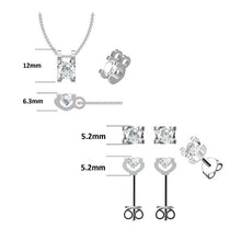 Load image into Gallery viewer, GEM&#39;S BALLET Jewelry Set 925 Sterling Silver Moissanite Jewelry Women Round Shape Jewelry Earrings Pendant Moissanite Diamond - Shop &amp; Buy
