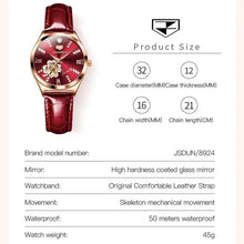 Load image into Gallery viewer, Leather Strap Automatic Women Watch Luxury Elegant Diamond Waterproof Wristwatch Automatic Mechanical Watches for Women - Shop &amp; Buy
