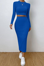 Load image into Gallery viewer, Long Sleeve Top and Wrap Skirt Set - Shop &amp; Buy
