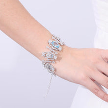Load image into Gallery viewer, Luxury Gemstone Bracelet Natural Sky Blue Topaz Vintage Bracelet Bangle in 925 Sterling Silver Prom Bridesmaid gift - Shop &amp; Buy
