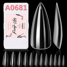 Load image into Gallery viewer, Makartt 500Pcs Soft Gel Full Cover Tips, Soak Off Nail Extensions Kit Clear Medium Stiletto Nail Tips for Acrylic Nails - Shop &amp; Buy
