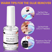Load image into Gallery viewer, Makartt Nail Glue with Glue Remover Kit, Super Strong Nail Glue 7ML for Acrylic Nails Press On Nails,10ML Glue Off Fake Nails - Shop &amp; Buy
