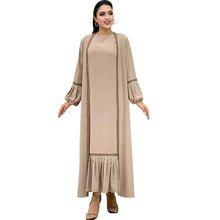 Load image into Gallery viewer, Perl Solid Color Beads Outside with A Stylish and Elegant Middle Eastern Dress for Women - Shop &amp; Buy
