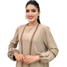 Load image into Gallery viewer, Perl Solid Color Beads Outside with A Stylish and Elegant Middle Eastern Dress for Women - Shop &amp; Buy
