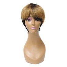 Load image into Gallery viewer, Pixie Cut Wig Human Hair Short Straight Bob Wig For Women Cheap Highlight Wig Human Hair Full Machine Brown Colored Human Wigs - Shop &amp; Buy
