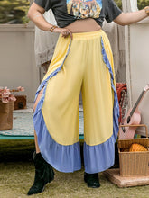 Load image into Gallery viewer, Plus Size Contrast Ruffled Wide Leg Pants - Shop &amp; Buy
