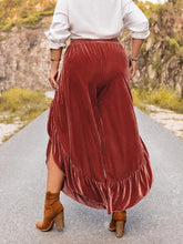 Load image into Gallery viewer, Plus Size Ruffled Slit Pants - Shop &amp; Buy
