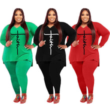 Load image into Gallery viewer, Plus Size Sets Fall Clothes for Women Two Piece Outfits Loose Top Pants Casual Tracksuit Jogging Suits - Shop &amp; Buy
