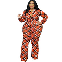 Load image into Gallery viewer, Plus Size Women Clothing Jumpsuits Rompers Printed Wide Leg button Lace Up XL-5XL Fashion Streetwear - Shop &amp; Buy
