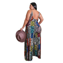 Load image into Gallery viewer, Plus Size Women Tank Jumpsuit 4xl Print Trousers Wide Leg Casua Summer Holiday One Piece Bodysuit - Shop &amp; Buy
