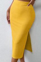Load image into Gallery viewer, Ribbed Round Neck Tank and Slit Skirt Sweater Set - Shop &amp; Buy
