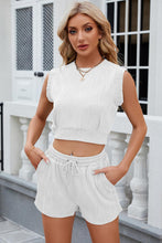 Load image into Gallery viewer, Round Neck Top and Drawstring Shorts Set - Shop &amp; Buy
