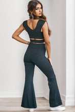 Load image into Gallery viewer, Ruched Cutout Tank and Slit Pants Set - Shop &amp; Buy
