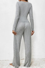 Load image into Gallery viewer, Surplice Long Sleeve Top and Pants Set - Shop &amp; Buy
