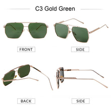 Load image into Gallery viewer, Trend Pink Mirror Pilot Polarized Sunglasses Men Women Brand Retro Flat Top Square Frame Sun Glasses Brown Shades Eyewear - Shop &amp; Buy
