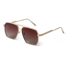 Load image into Gallery viewer, Trend Pink Mirror Pilot Polarized Sunglasses Men Women Brand Retro Flat Top Square Frame Sun Glasses Brown Shades Eyewear - Shop &amp; Buy

