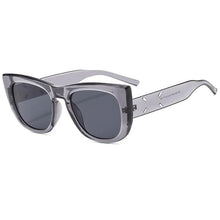 Load image into Gallery viewer, Trendy Cat Eye Square Sunglasses Women Brand Designer Rivets Gray Frame Eyewear Retro Men Sun Glassses Shades - Shop &amp; Buy
