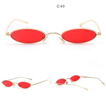 Load image into Gallery viewer, Vintage Red Small Oval Sunglasses 90S Men Women Brand Designer Pink Yellow Round Sun Glasses Retro Shades Eyewear - Shop &amp; Buy
