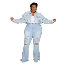 Load image into Gallery viewer, Wmstar Plus Size Jeans Women Bodycon Stretch Solid Pockets High Waist Fashion Denim Flared Pants - Shop &amp; Buy
