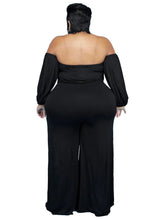 Load image into Gallery viewer, Wmstar Plus Size Jumpsuit Women Clothes Solid Off Shoulder Elastic Waist Wide Leg Romper One Piece Outfit - Shop &amp; Buy
