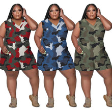 Load image into Gallery viewer, Wmstar Plus Size Jumpsuit Women Overalls Camouflage One Piece Outfits Short Sleeves Casual New Playsuits - Shop &amp; Buy
