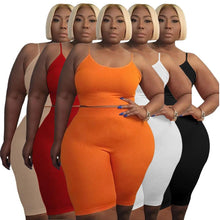 Load image into Gallery viewer, Wmstar Plus Size Shorts Sets Vest Crop Top and Pants Matching Set Casual Cycle Bike Outfits Two Piece Set - Shop &amp; Buy
