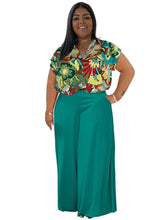 Load image into Gallery viewer, Wmstar Plus Size Two Piece Sets Women Clothing Printed T-shirts Tops and Solid Pants Wide Leg Pockets - Shop &amp; Buy
