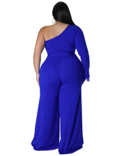 Load image into Gallery viewer, Wmstar Plus Size Women Clothes Jumpsuit Fall Solid Single Sleeve with Sashes Fashion Office Ladies Romper - Shop &amp; Buy
