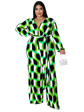 Load image into Gallery viewer, Wmstar Plus Size Women Print Jumpsuit Fall Clothes One Piece Outfits Print Casual Wide Leg Bodysuit New - Shop &amp; Buy
