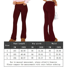 Load image into Gallery viewer, Women Bell Bottom Pants Tummy Control Bootcut Leggings Solid Color Wide Leg Trousers Stretchy Leggings Workout Pants - Shop &amp; Buy
