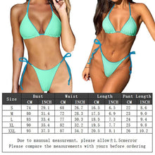 Load image into Gallery viewer, Women Panties Bras Swimsuit Solid Color Low Waist Swimwear Suit Underwear Triangle Bikini Set Female Split Swim Outfits - Shop &amp; Buy
