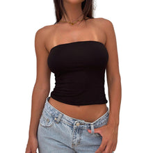 Load image into Gallery viewer, Women Strapless Top Sexy Style Off Shoulder Bandeau Top Spicy Girl Summer Basic Top Solid Color Backless Streetwear Suit - Shop &amp; Buy
