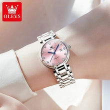 Load image into Gallery viewer, Women Watches Pink Roman Scale Diamond Dial Elegant Bracelet Necklace Watch Set Gift Fashion Simple Wristwatch - Shop &amp; Buy
