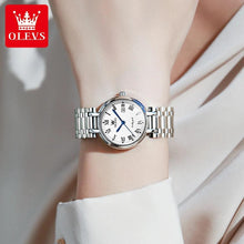 Load image into Gallery viewer, Women Watches Pink Roman Scale Diamond Dial Elegant Bracelet Necklace Watch Set Gift Fashion Simple Wristwatch - Shop &amp; Buy
