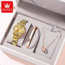 Load image into Gallery viewer, Womens Automatic Watch Luxury Diamond Self Winding Watches for Women Stainless Steel Ladies Dress Watch Bracelet Gift Set - Shop &amp; Buy

