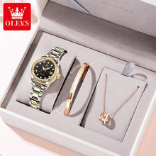 Load image into Gallery viewer, Womens Automatic Watch Luxury Diamond Self Winding Watches for Women Stainless Steel Ladies Dress Watch Bracelet Gift Set - Shop &amp; Buy
