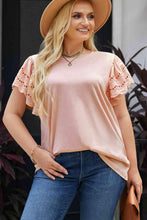 Load image into Gallery viewer, Plus Size Butterfly Sleeve Round Neck Top - Shop &amp; Buy
