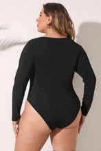 Load image into Gallery viewer, Plus Size Round Neck Long Sleeve Bodysuit - Shop &amp; Buy

