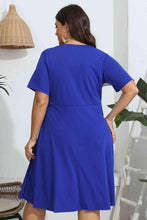 Load image into Gallery viewer, Plus Size Round Neck Openwork Dress - Shop &amp; Buy
